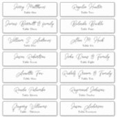 Tischnummer-Stick für Hochzeitgäste der Platzkarte Aufkleber (Vorderseite)