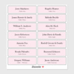 Tischnummer-Stick für Hochzeitgäste der Platzkarte Aufkleber<br><div class="desc">Einfach zu personalisieren,  Namen und Tischnummern / individuelle Hochzeit Platzkarte Tischnummern und Namen.</div>