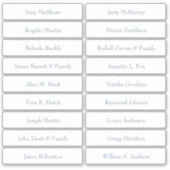 Tischnummer-Stick für Hochzeitgäste der Platzkarte Aufkleber (Vorderseite)