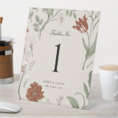 Tischnummer Terracotta Sockelschild (In Situ)