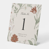 Tischnummer Terracotta Sockelschild (Vorderseite)