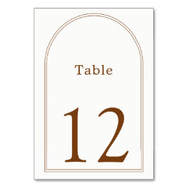 Tischnummer Terrakotta