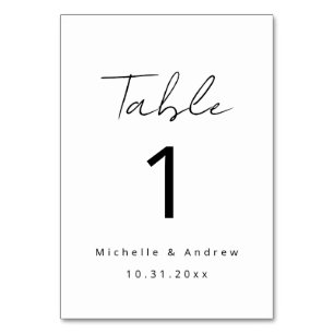 Tischnummer-Tischkarte Tischnummer