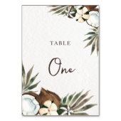 Tischnummer Tropical Hawaiian Floral & Coconut (Vorderseite)