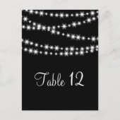 Tischnummer Twinkle Lights (schwarz) (Vorderseite)