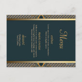 Tischnummer und Menü aquamarin+Gold Spitzenklasse (Rückseite)