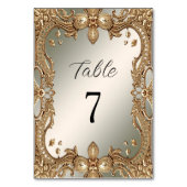 Tischnummer Verzierter Rahmen (Vorderseite)