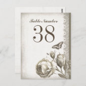 Tischnummer Vintage Karten (Vorne/Hinten)