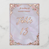 Tischnummer Vintager Lavendel (Vorderseite)