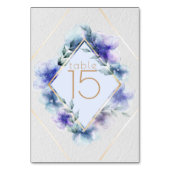 Tischnummer-Violett Transluzentfarbene Blume Tischnummer (Rückseite)