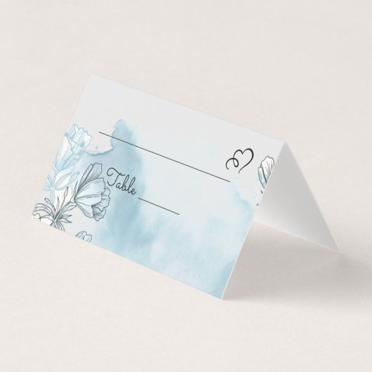 Tischnummer von Aquarellen und Platzkarten (Vorderseite)