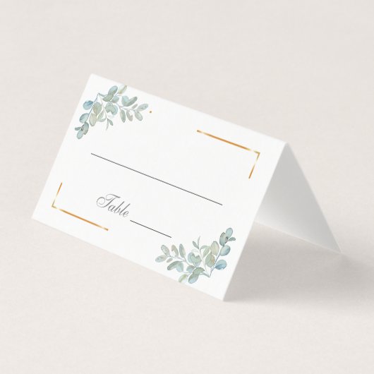 Tischnummer von Aquarellen und Platzkarten (Vorderseite)