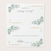 Tischnummer von Aquarellen und Platzkarten (Außenseite Aufgefaltet)