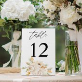 Tischnummer von Beige und Orange