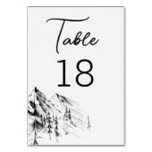 Tischnummer von Bergwald (Rückseite)