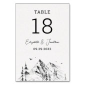 Tischnummer von Bergwald (Rückseite)