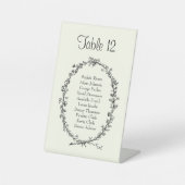 Tischnummer von Elfenbein und Kranken Sockelschild (Vorderseite)