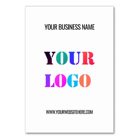 Tischnummer von Firmenlogo (Rückseite)