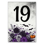 Tischnummer von Fledermäusen und Blume 19 (Rückseite)