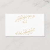 Tischnummer von Gold-Blätter Platzkarte (Rückseite)