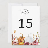 Tischnummer von Herbstpumpen (Vorderseite)