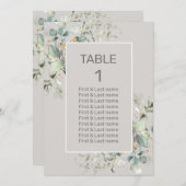 Tischnummer von Pergament- und grünen Blätter (Vorne/Hinten)