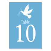 Tischnummer von Weißtaubenvogel (Rückseite)