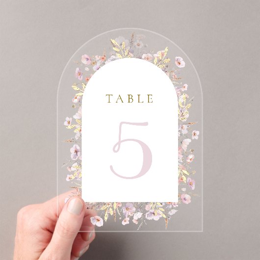 Tischnummer von Wildblumen (Insitu (Handheld))