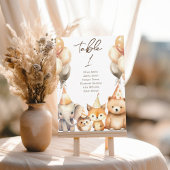 Tischnummer Wasserfarben Kinderdusche