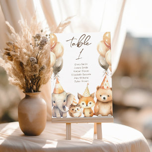 Tischnummer Wasserfarben Kinderdusche