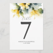 Tischnummer Wasserfarbener Hibiskus (Vorderseite)