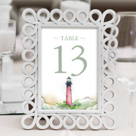 Tischnummer Watercolor Beach Hochzeit 4x6 Fotodruck
