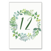 Tischnummer Watercolor Grüne (Rückseite)