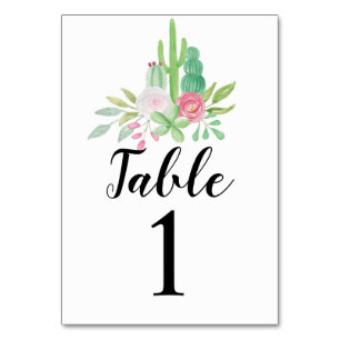 Tischnummer Wedding Cactus Empfang Cards Cacti