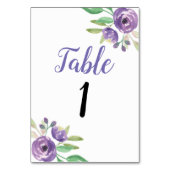 Tischnummer Wedding Garden Lila Blume Florenz (Rückseite)