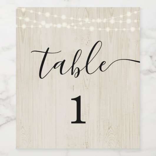 Tischnummer Weinetikett (Einzelnes Label)