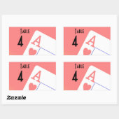 TISCHNUMMER Weinflasche Hochzeitsmarken Rechteckiger Aufkleber (Blatt)