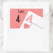 TISCHNUMMER Weinflasche Hochzeitsmarken Rechteckiger Aufkleber (Tasche)