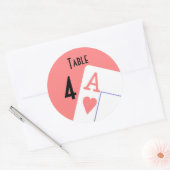 TISCHNUMMER Weinflasche Hochzeitsmarken Runder Aufkleber (Umschlag)