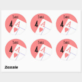 TISCHNUMMER Weinflasche Hochzeitsmarken Runder Aufkleber (Blatt)