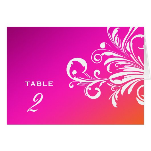 Tischnummer-wilder Sonnenuntergang des (Vorderseite (Horizontal))