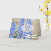 Tischnummer Zelt-Karte Dragonfly Butterfly Blume (Gelbe Blume)