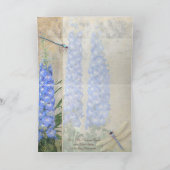 Tischnummer-Zelt-Karten-Libellen-Schmetterling mit Karte (Innenseite)