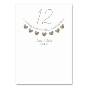 Tischnummer zum 30. Geburtstag der Perlen