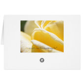 Tischnummer zum Abendessen mit gelber Rose Blume (Rückseite Horizontal)