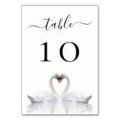 Tischnummer zum Hochzeitsschwan (Vorderseite)