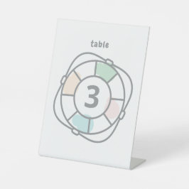 Tischnummer zur Erhaltung der Kinderdusche Sockelschild