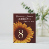 Tischnummer zur Hochzeit von Gold und Schokolade (Stehend Vorderseite)