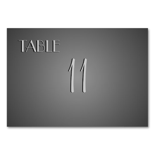 Tischnummern (Rückseite)