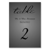 Tischnummern (Rückseite)